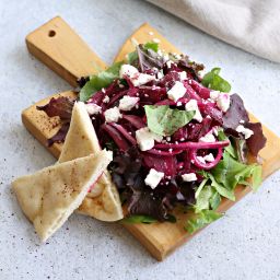 Roasted Beet and Feta Cheese Salad With Sumac Dressing