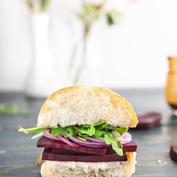 Roasted Beet and Honey Goat Cheese Sandwich