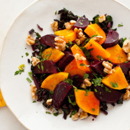 Roasted Beet and Winter Squash Salad With Walnuts