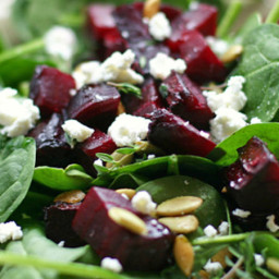 Roasted Beet Salad with Goat Cheese Vinaigrette