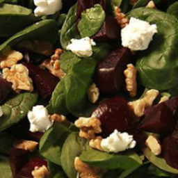 Roasted Beet Salad with Walnuts and Goat Cheese