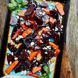 Roasted Beets and Carrots with Feta Cheese