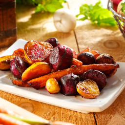 Roasted Beets, Carrots and Turnips with Balsamic Vinegar
