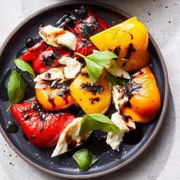 Roasted Bell Pepper Salad with Mozzarella and Basil