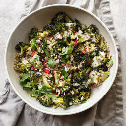 Roasted Broccoli Salad with Couscous