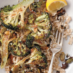 Roasted Broccoli with Pumpkin Seeds and Grated Pecorino