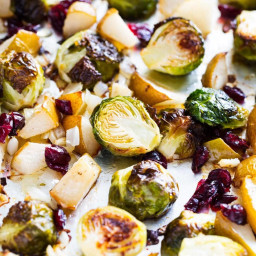 Roasted Brussel Sprouts with Cranberries
