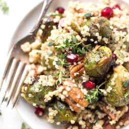 Roasted Brussels Sprout Quinoa Salad