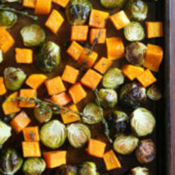 Roasted Brussels Sprouts and Butternut Squash