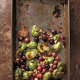 Roasted Brussels Sprouts and Grapes with Walnuts