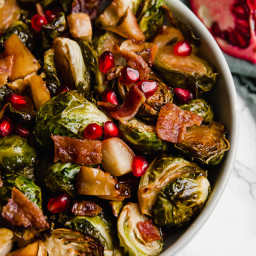 Roasted Brussels Sprouts, Apples & Bacon