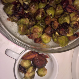 Roasted Brussels Sprouts with Balsamic Maple Butter Glaze