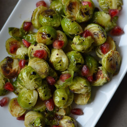 Roasted Brussels Sprouts with Pomegranate