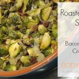 Roasted Brussels Sprouts with Bacon, Leeks, and Cranberries