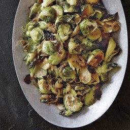 Roasted Brussels Sprouts with Caramelized Onions