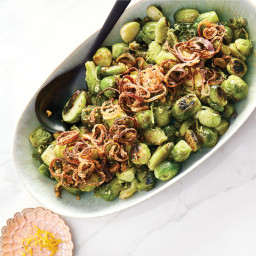 Roasted Brussels Sprouts with Crispy Shallots