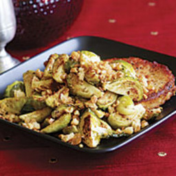 Roasted Brussels Sprouts with Dijon, Walnuts and Crisp Crumbs