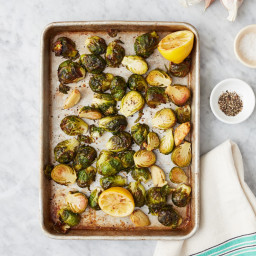 Roasted Brussels Sprouts with Lemon and Garlic