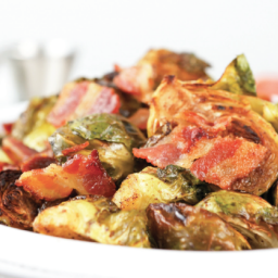 Roasted Brussels with Bacon and Cinnamon