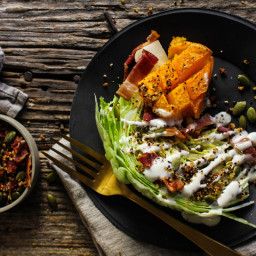Roasted Butternut and Ranch Autumn Wedge Salad