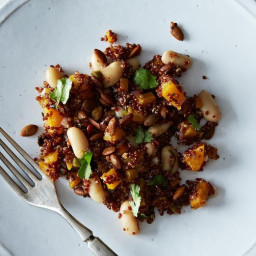 Roasted Butternut and Red Quinoa Salad with Spicy Lime Vinaigrette