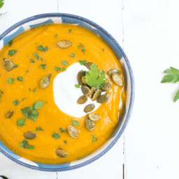 Roasted Butternut Squash and Red Lentil Soup