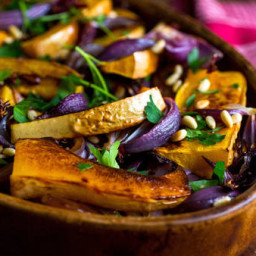 Roasted Butternut Squash and Red Onions