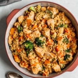 Roasted Butternut Squash Broccoli Cheddar Chicken Couscous