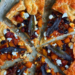 Roasted Butternut Squash Galette with No Drippings Gravy