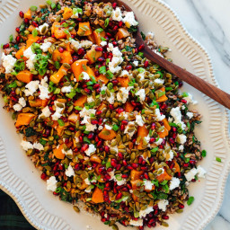 Roasted Butternut Squash, Pomegranate and Wild Rice "Stuffing"