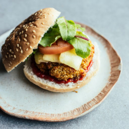 Roasted Butternut Squash-Quinoa Veggie Burger
