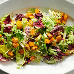Roasted Butternut Squash Salad With Green Goddess Dressing