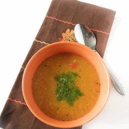 Roasted Butternut Squash, Sweet Potato and Apple soup