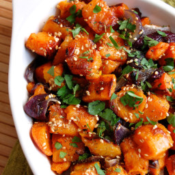 Roasted Butternut Squash with Onions