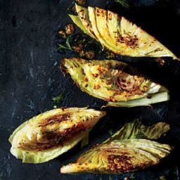 Roasted Cabbage Wedges with Orange and Caraway