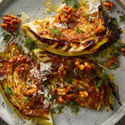 Roasted Cabbage With Parmesan, Walnuts and Anchovies