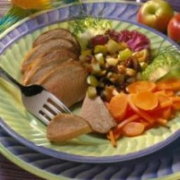 Roasted Caribbean Pork Tenderloin with Apple-Fennel Chutney