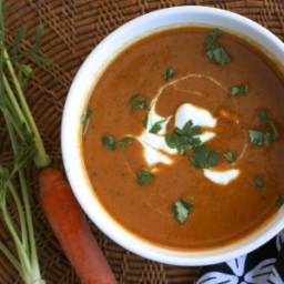 Roasted carrot & coconut milk soup