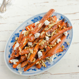 Roasted Carrot Salad with Toasted Quinoa and Goat Cheese