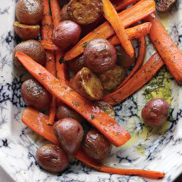 Roasted Carrots and Potatoes with Dill