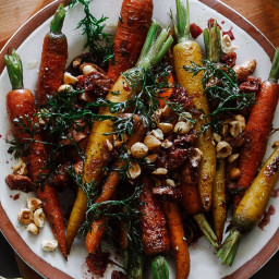 Roasted Carrots with Calimyrna Fig Dressing