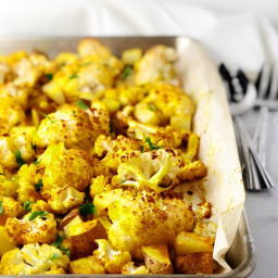 Roasted Cauliflower and Potatoes with Turmeric • Keeping It Simple Blo