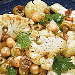 Roasted Cauliflower, Chickpeas, and Olives Recipe