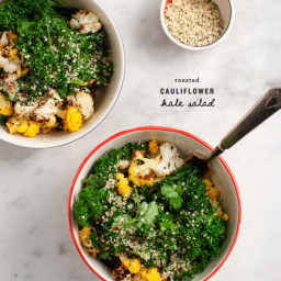 Roasted Cauliflower Kale Salad