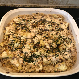 Roasted Cauliflower Quinoa Tahini