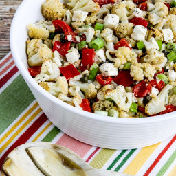 Roasted Cauliflower Salad with Feta, Capers, and Red Pepper – Kalyn&#
