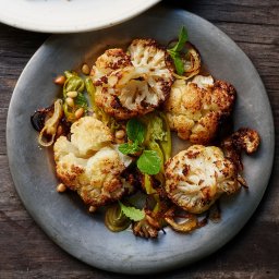 Roasted Cauliflower with Banana Peppers