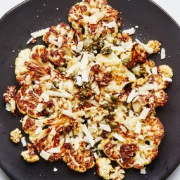 Roasted Cauliflower with Capers and Parmesan