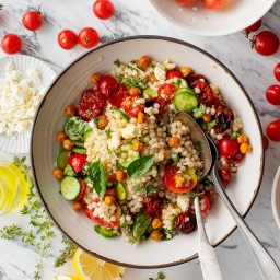 Roasted Cherry Tomato and Thyme Couscous Salad