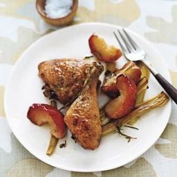 Roasted Chicken, Apples, and Leeks